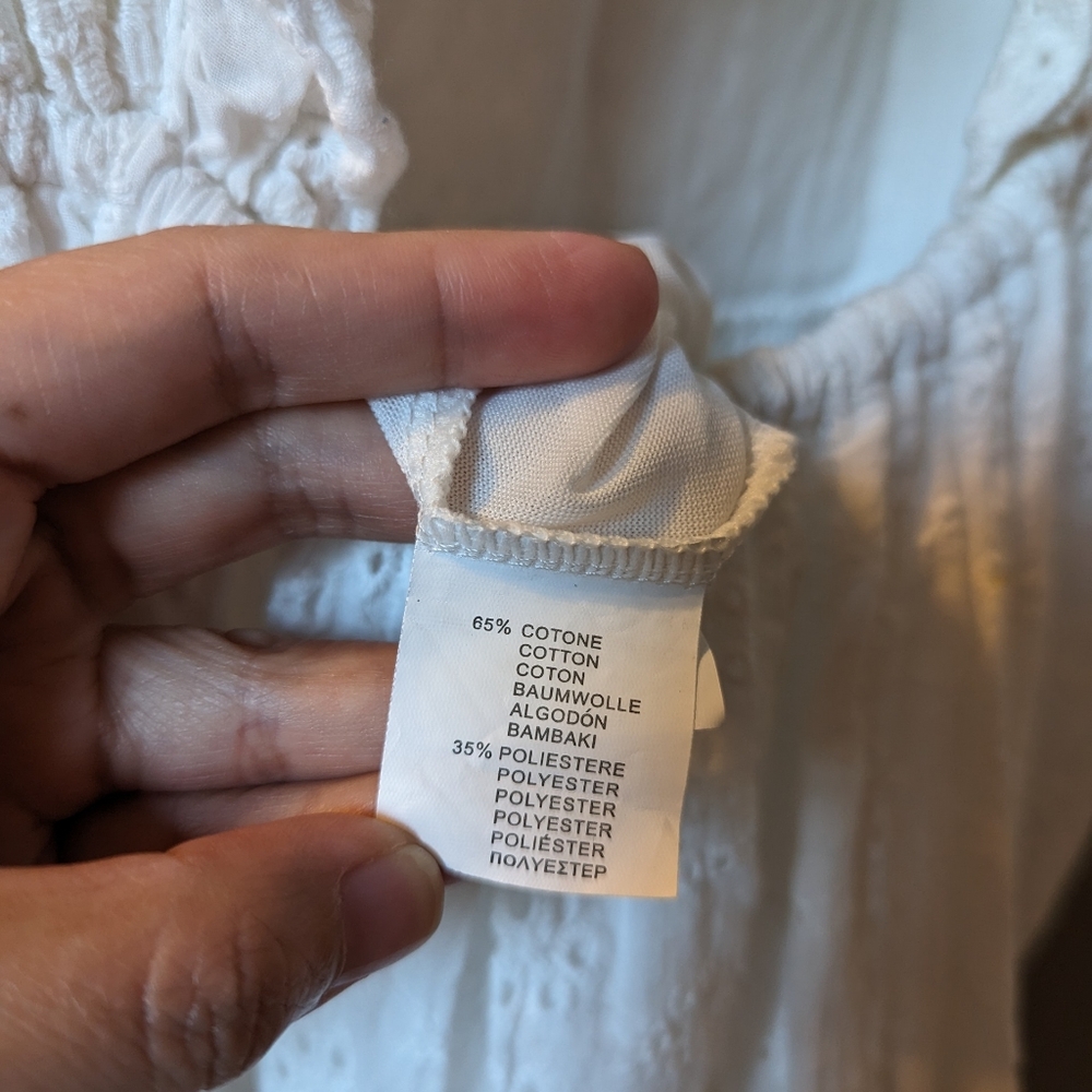 Elegant White Eyelet  Maxi Dress - Picture 7 of 7